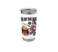 Hex on the Beach Witch Cauldron Bonfire Summer Halloween Stainless Steel Insulated Tumbler