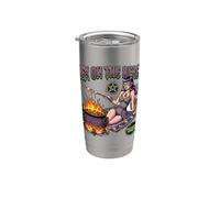 Hex on the Beach Witch Cauldron Bonfire Summer Halloween Stainless Steel Insulated Tumbler