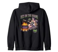 Hex on the Beach Witch Cauldron Bonfire Summer Halloween Zip Hoodie