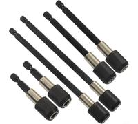 Hex Quick Release Extension Bar Set 6PCS 1/4 Inch Screwdriver Bit Holder for for cr-v Steel Strong Magnet for Power Tools Square Drive Extensions 60mm 100mm 150mm