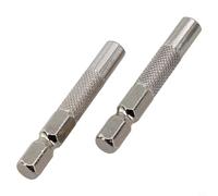 Hex Shank 6.35mm | Insert Bit Adapter to 4mm | Electric Screwdriver Socket Holder | Vanadium Steel | Silver 2PCS