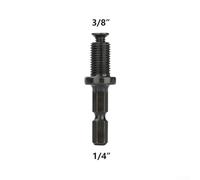 Hex Shank Adapter Drill Chuck Accessory for 1/4 to 3/8 Inch Male Thread, Enhanced Locking Functionality (A)
