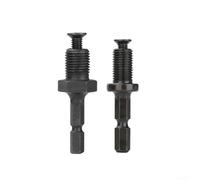 Hex Shank Adapter for Drill Chuck 2 Pack 1/4 to 3/8 Inch and 1/4 to 1/2 Inch Male Thread Screw with Locking Function Suitable for Power Drills for Secure Fixing(2Pcs Set)