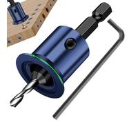 Hex Shank Countersink Drill Bit | Alloy +, 59 g | 2-in-1 Adjustable Depth Woodworking Bit | 82° Chamfer With Stopper, M2 Pilot Bite, 1/4 Inch Hex + Ex Wrench