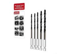 Hex Shank Drill Bits, Anti-Slip for Design for Power Drills Hex(C 5CPS) | For Metal Drilling, 135° Split Point Tip, Suitable for Engineers, Made of Alloy Steel, Sizes 1.5-18mm