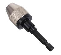 Hex Shank Drill Chuck Converter 0.3-6.5mm Keyless 3 Jaw Copper | Fast Change Adapter, Portable Lightweight Design, Secure Grip for Home Repairs and Jewelry Making