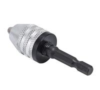 Hex Shank Drill Chuck, Keyless Drill Chuck Impact Driver Bit Adapter Converter 3 Jaws 1/4in Hex Shank 0.3?6.5mm for Impact Drill Tool