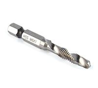 Hex Shank Drill, M6 Tap Taper Drill, Taps Drill Bits, Hexagonal Handle Compound Tap Drill Bits Suitable for Drilling, Tapping, Cutting on Soft Metal, Aluminum Plate, Iron (M6 x 1)