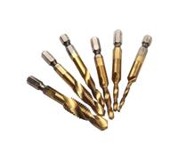Hex Shank Drill & Tap Combo, Threading Tool Set for Electric Drills, 6-Piece Kit, M6 x 1.0, HSS