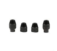 Hex Shank Electric Drill Chuck Adapter Keyless for Fast Changes Compatible with Nail Machines and Engraving Tools in Various Settings (Black 0.6-8 6.35mm Hex Shank)