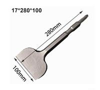 Hex Shank Electric Hammer Drill Bit, Masonry Chisel for Drill, Groove Flat Cold Chisel for, 17x280mm, Compatible with Rotary Hammer Tools(17 * 280 * 100)