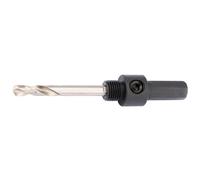 Hex. Shank Holesaw Arbor with HSS Pilot Drill for 14 - 30mm Holesaws, 7/16"" Thread