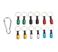 Hex Shank Keychain Screwdriver Bit Holder Set, Quick Release Drill Bit Holder Adapter, Aluminum Alloy Bit Holder with 13 Accessories for Easy One - Hand Bit Changes on