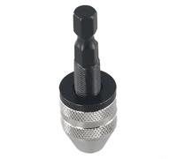 Hex Shank Keyless Drill Bit Chuck Adapter, Use in Electric Grinder, Nail Machine, and Engraving Machine, Finger tightens for Easy Bit Changes (0.3-3.6mmS)