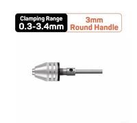 Hex Shank Keyless Drill Chuck for Electric Grinder and Nail Machine Compatible with Various Workshop and Office Uses (0.3-3.4 3mmRound)