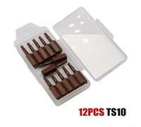 Hex Shank Magnetic Screwdriver Bits, 25mm Length, 12PCS Set for Torx Screws in Electric and Manual Drills (TS10)