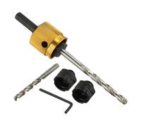 Hex Shank Quick Change Drill Extension Rod for Hole Saws, 1/2" and 5/8" Arbor Sizes, Compatible with 16mm to 152mm Saws for Drilling Wood, Soft Metal and Particleboard,Triangle Handle