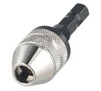 Hex Shank Quick Change Keyless Drill Chuck Adapter,Finger-Tighten for Easy Bit Changes, Aluminum Alloy Construction for Electric Grinders, Nail & Engraving Machines(0.3-3.6mmS)