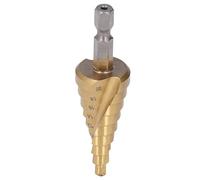 Hex Shank Step Drill Bit, HSS Step Drill Bit, 9 Step High Speed Steel Spiral Flute Step Bit with Hex Shank 4-20mm, Cone Centering, Step Drill Bits