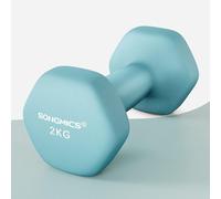 Hex Shaped Dumbbells Neoprene Exterior Reliable Weights SONGMICS Light Blue One Size