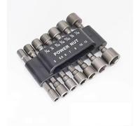 Hex Socket Adapter Set 1/4 Drive for Power Drill(14PC) | Chrome vanadium steel, high tensile strength, rust resistant, fits 1/4 inch drills, long lasting durability