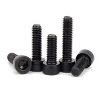 Hex Socket Bolt For M1.6 304 Stainless Steel Black Grade 12.9 Hexagon Hex Socket Head Cap Allen Bolt Screw L=2-30mm 50pc