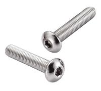 Hex Socket Button Head Bolts Screws A2 304 Stainless Steel (ISO 7380) Fully Threaded M4x30mm Pack of: 5