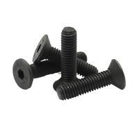 Hex Socket Countersunk Head Screw 100Pcs 4-40 6-32 8-32 10-32 Black Countersunk Flat Head Socket Cap Screws Hex Bolts(10-32 x 3-4 in)