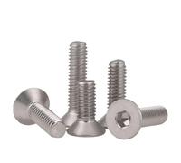 Hex Socket Countersunk Head Screw 50Pcs Hexagon Hex Socket Countersunk Screw M2 M3 M4 M5 M6 M8 M10 M12 M16 304 Stainless Steel DIN7991(25mm,M2)