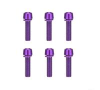 Hex Socket Head Cap Screws M5x18mm for Bicycle Stems | High-strength thread rolling, secure fastening, fits most stems, 6pcs value pack, purple finish(D)