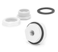 Hex Socket Inner Head Pipe Plug Threaded Male for Water Irrigation Pool Drain Preventing Leakage White_10PCS M32*1.5