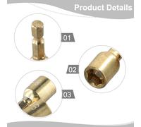 Hex Socket Nut Driver Set 8mm, 2pcs Chrome Vanadium Steel Magnetic Socket Adapter with 1/4 Inch Hex Shank for Hand Drill Electric Screwdriver