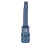Hex Socket Screwdriver Bit Professional Grade S2 Alloy Steel High Torque Durable Blue Treated Hex Driver Bit for Hand Tools Wrenches 100mm 8mm