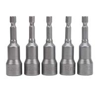 Hex Socket Screwdriver Bits Set, 5Pcs 12mm Vanadium Steel Magnetic Nut Drivers - Strong Magnetic, Durable Heat Treatment, Ideal for DIY and Auto Repair