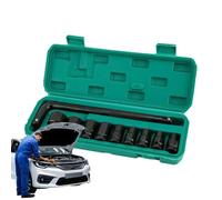 Hex Socket Set | 10-Piece Metric High-Efficiency Tool Kit | Hex Bit Impacts Socket Set | Portable High-Efficiency Removal for Home Household Kitchen Bathroom Toilet Auto Repairing Mechanic