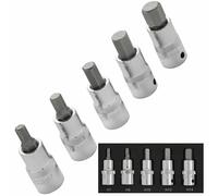 Bluespot 5 PCE 1/2" Hex (H7-H14) Bit Set (EVA FOAM) Knurled Sockets