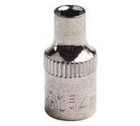 Hex Socket Wrench, 4-14mm Double End Metric Hex Keys with 1/4in Drive for Ratchet, Chrome Vanadium Steel Silver Tool 25mm Length