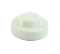 HEX TEK Roofing Screw CLADDING CAPS - 16mm or 19mm Coverage / 8mm Recess (PK 100) (White, 19mm)