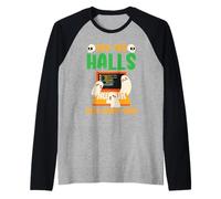 Hex the Halls with Scary Code Spooky Programmer Halloween Raglan Baseball Tee