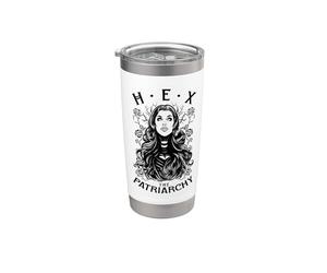 Hex The Patriarchy Feminist Witch Halloween Gothic Pop Art Stainless Steel Insulated Tumbler