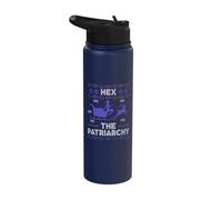 Hex The Patriarchy Ugly Christmas Witch Feminist Stainless Steel Insulated Water Bottle