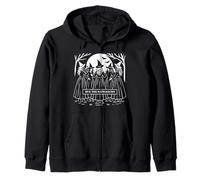 Hex the Patriarchy, Witch Coven, Witchy, Witches Full Moon Zip Hoodie