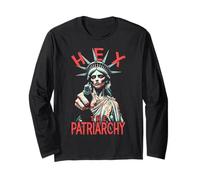 Hex The Patriarchy Zombie Liberty Feminist Halloween Gothic Long Sleeve T-Shirt