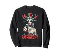 Hex The Patriarchy Zombie Liberty Feminist Halloween Gothic Sweatshirt