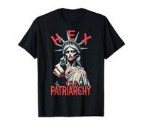 Hex The Patriarchy Zombie Liberty Feminist Halloween Gothic T-Shirt