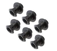 Hex Threaded Bushing Ferrules for Sealed-Gear Guitar Tuning Pegs Machine Heads, 2.2mm Screw Thread, Iron, 6-Piece Pack, Compatible with Electric and Folk Guitars