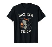Hex-tra Spicy Gothic Punk Witch Flaming Coffee T-Shirt