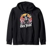 Hex Yeah Witch Halloween Sunset Fun Zip Hoodie