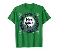 Hex Your Ex: Witchy Breakup Empowerment Moonlit Wreath T-Shirt, Men, Kelly Green, 3X-Large