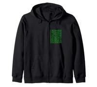 hexadecimal computer code "if you can read this say hello" Zip Hoodie